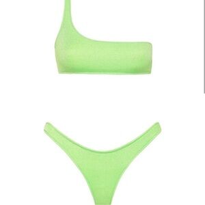 Triangl Green Sparkle Swimsuit